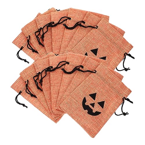 MAGICLULU 50Stücke Halloween Geschenktüten Mit Kordelzug Kürbis Design Wiederverwendbare Beutel Für Halloween Süßigkeiten Partyzubehör Aus Robustem Für Erwachsene von MAGICLULU