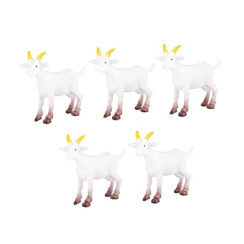 MAGICLULU Realistische Bauernhoftiere PVC-spielzeugziege Schaf-spielzeugfarm Miniatur-Schaf- Pädagogisches Ziegenmodell Für Kinder von MAGICLULU