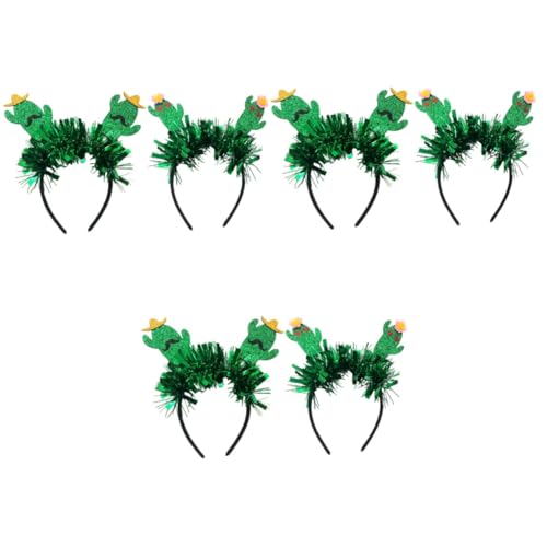 MAGICLULU 6 Stück Kaktus Stirnband Fotografie Requisiten Kostüm Dekoration Feen Party Requisiten Blumen Haarband Performance Haarband Cosplay Haar Accessoires Kreativer von MAGICLULU