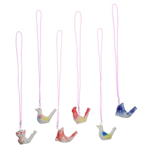 MAGICLULU 6 Stück Keramikpfeife Vogelpfeifen Vogel Der Partypfeifen Pfeifen Für Sittichspielzeug Für Kleine Vögel Im Käfig Wasservogelpfeife Vogelstimmen Vogel Pfeifen von MAGICLULU