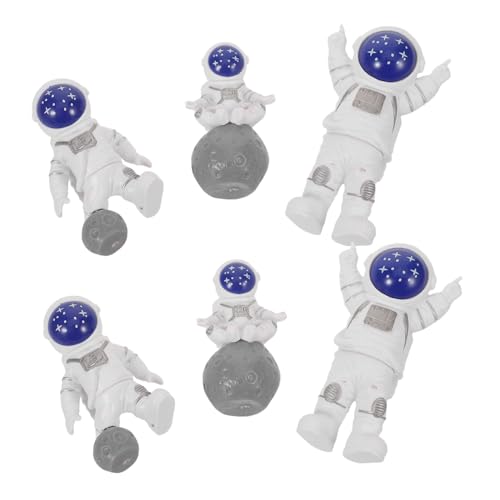 MAGICLULU 6 Stück Teiliges Astronaut Resin mit Detaillierten Weltraum-figuren Vielseitige Mini-dekorationen für Kindergeburtstag Shower und Schreibtisch Lebendige Raumfahrer-ornamente von MAGICLULU