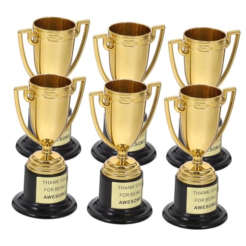 MAGICLULU 6 Stück Trophäe Golf-pokal Mini Gold Award Trophy Cup Plastik Golden Wiederverwendbar MAGICLULU 6 Stück Trophäe Golf-pokal Mini Gold Award Trophy Cup Plastik Golden Wiederverwendbar von MAGICLULU