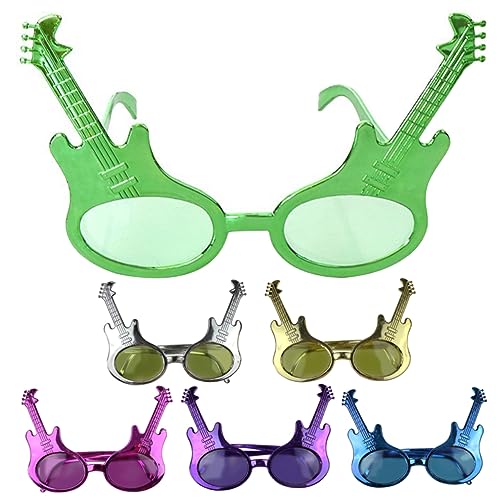 MAGICLULU 6 Stücke Gitarren Partybrille Lustige Brillen für Musikfestivals Einzigartige Partyaccessoires Tragbare Scherzbrillen Kreative Kostümzubehör MAGICLULU 6 Stücke Gitarren Partybrille Lustige Brillen für Musikfestivals Einzigartige Partyaccessoires Tragbare Scherzbrillen Kreative Kostümzubehör von MAGICLULU
