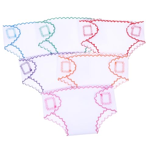 MAGICLULU 6-Teiliges Puppenkleidungszubehör Puppenwindeln Babypuppenzubehör-Set Für Heimwerkerarbeiten (Sechs Farben) von MAGICLULU