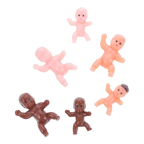 MAGICLULU 60 Stück Mini Puppen Mini Babys Puppen Für Babys Großpackung Kuchendekoration Duschversorgung Duschpuppe Mini Babys Status Kunststoff von MAGICLULU