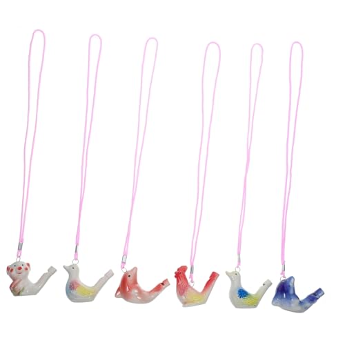 MAGICLULU 6St Keramikpfeife Geburtstagsgeschenk Halloween anhänger Sittichspielzeug für kleine Vögel im Käfig Genauer Pfiff wie EIN echter Vogel Vogelrufe von MAGICLULU