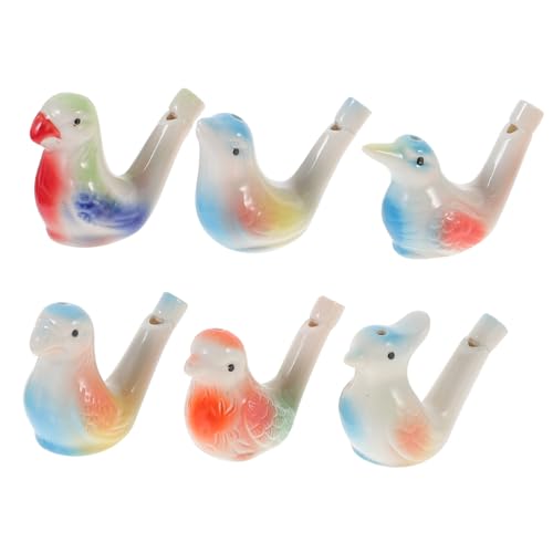 MAGICLULU 6Stücke Keramische Vogelpfeifen Musikinstrument für Kreativität und Spaß für Geburtstags und Weihnachtsgeschenke von MAGICLULU