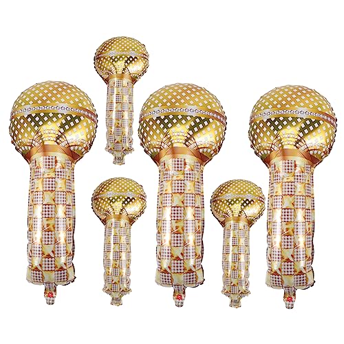 MAGICLULU 6Stücke Teiliges Mikrofonform Aluminium Folienballons Für Babyparty Hochzeitsdeko Langlebige Ballons Für Kreative Feierlichkeiten Und Fotoecken von MAGICLULU