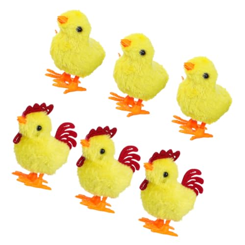 MAGICLULU 6st Auf Dem Uhrwerk Küken Hahntiere Falscher Hemdkragen Kinderspielzeug Hemd Brosche Hühnertiere Pullover-brosche Dekoration Kaninchentiere Huhn Yellow Plastik von MAGICLULU