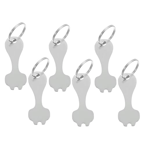 MAGICLULU 6st Token-schlüsselanhänger Einkaufswagenmarken Rolltasche Einkaufswagen Schlüsselanhänger Viertel Halter Schlüsselanhänger Mit Einkaufswagenchips Rostfreier Stahl Silver MAGICLULU 6st Token-schlüsselanhänger Einkaufswagenmarken Rolltasche Einkaufswagen Schlüsselanhänger Viertel Halter Schlüsselanhänger Mit Einkaufswagenchips Rostfreier Stahl Silver von MAGICLULU