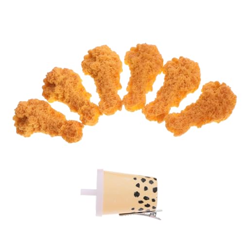 MAGICLULU 7 Stücke Simulierte Gebratenes Huhn Kopfschmuck Haar Clip Haarnadel Lebensmittel Pvc MAGICLULU 7 Stücke Simulierte Gebratenes Huhn Kopfschmuck Haar Clip Haarnadel Lebensmittel Pvc von MAGICLULU