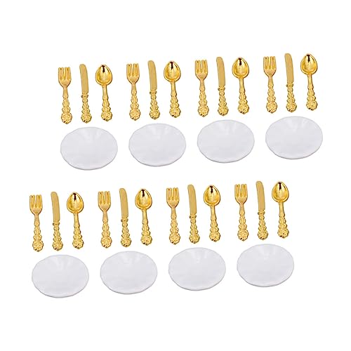 MAGICLULU 8 Sätze Mini-Besteckteller für Toys Dinning Tablet Set puppenhauszubehör Miniaturmöbel Miniteller Mini-Hausgeschirr Mini-Geschirr aus Keramik Rostfreier Stahl MAGICLULU 8 Sätze Mini-Besteckteller für Toys Dinning Tablet Set puppenhauszubehör Miniaturmöbel Miniteller Mini-Hausgeschirr Mini-Geschirr aus Keramik Rostfreier Stahl von MAGICLULU