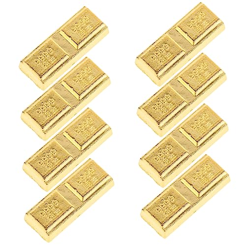 MAGICLULU 8 Stück Goldene Backstein-Verzierung realistischer Stabziegel Spiel-Ziegel-Requisite Faux-Gold-Ziegel Simulation Metall Simulation von Goldziegeln Zinklegierung MAGICLULU 8 Stück Goldene Backstein-Verzierung realistischer Stabziegel Spiel-Ziegel-Requisite Faux-Gold-Ziegel Simulation Metall Simulation von Goldziegeln Zinklegierung von MAGICLULU