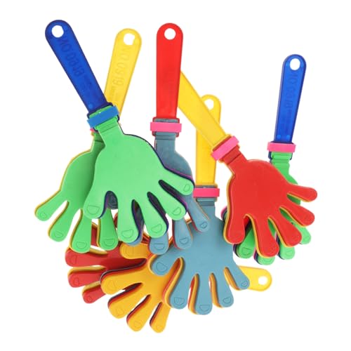 MAGICLULU 8 Stück Teiliges Bunte Kunststoff Handklatscher Laute Noisemaker für Sportveranstaltungen Karnevalspartys Geburtstagsfeiern mit Einfachem Reinigungsspielzeug und Motivierender von MAGICLULU
