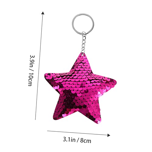 MAGICLULU 8 Stück Teiliges Funkelnde Stern Schlüsselanhänger mit Glitzer Bunte Weihnachtsanhänger und Taschenanhänger Langlebige Weihnachtliche Deko für Geschenke und Schlüsselbund von MAGICLULU