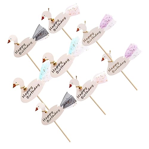 MAGICLULU 8Stücke Flamingo Kuchendeko Set Kreative Cake Topper Für Geburtstagsfeiern Und Kinderpartys Entzückende Tortendekoration von MAGICLULU