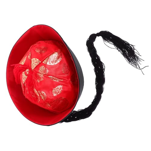 MAGICLULU Antiker Chinesischer Hut Mönchskostüm Chinesische Hüte Für Männer Zubehör Aus Der Qing-dynastie MAGICLULU Antiker Chinesischer Hut Mönchskostüm Chinesische Hüte Für Männer Zubehör Aus Der Qing-dynastie von MAGICLULU