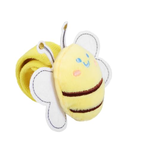 MAGICLULU Bienenschnapp Kreis Plüsch Tier Schlagarmbänder Armband Zur Dekoration Tier Schlagarmbänder Party Armbänder Party Zubehör Bienen Thema Schlagbänder Stoff Gelb von MAGICLULU