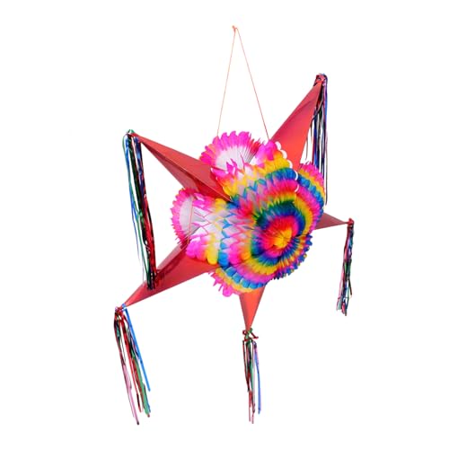 MAGICLULU Bunte Latte Art Pinata Hurra Dekoration Schall- aufdecken Mädchen geburtstagsdeko party spiele Piñata-Ornament Faltbare Pinata partyzubehör Piñata schmücken Partyschmuck Papier von MAGICLULU