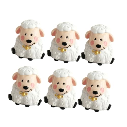 MAGICLULU Cartoon Resin Schaf Figuren Dekoration Für Geburtstagskuchen Und Desserts Tierische Schaf Ornamente Für Partys Und Feiern MAGICLULU Cartoon Resin Schaf Figuren Dekoration Für Geburtstagskuchen Und Desserts Tierische Schaf Ornamente Für Partys Und Feiern von MAGICLULU
