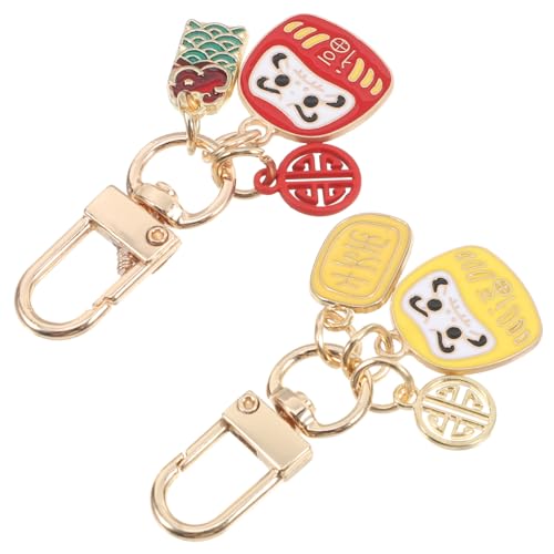 MAGICLULU Daruma-Puppen-Schlüsselanhänger glücksbringer schlüsselanhänger kawaii schlüsselanhänger süßer schlüsselanhänger Rucksackzauber Süße Schlüsselanhänger in großer Zinklegierung von MAGICLULU