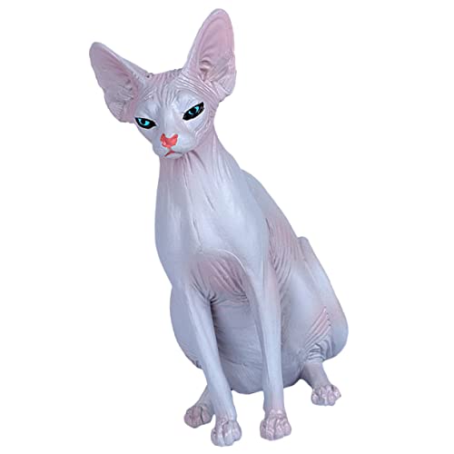 MAGICLULU Dekorative Haarlose Katzenfigur Realistische Katzenverzierung Für Wohnaccessoire Für Katzenliebhaber MAGICLULU Dekorative Haarlose Katzenfigur Realistische Katzenverzierung Für Wohnaccessoire Für Katzenliebhaber von MAGICLULU