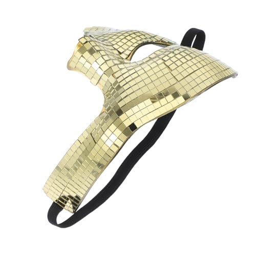 MAGICLULU Disco Spiegelmaske Halbgesichts Masquerade Gesichtsschutz Gold Glänzend Lichtreflektierend Leicht Für Halloween Karneval Geburtstag Tanzclub Party MAGICLULU Disco Spiegelmaske Halbgesichts Masquerade Gesichtsschutz Gold Glänzend Lichtreflektierend Leicht Für Halloween Karneval Geburtstag Tanzclub Party von MAGICLULU