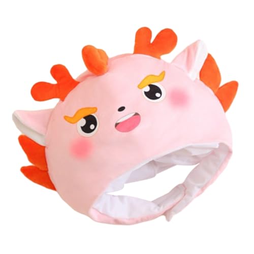 MAGICLULU Drachenkopf Cosplay Hut Lustige Drachenform Mütze für Halloween Karneval und Festlichkeiten Komfortabel und Warm Unisex von MAGICLULU
