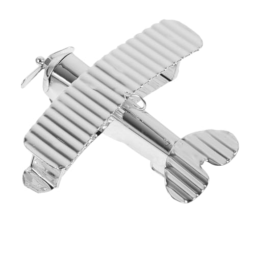 MAGICLULU Flugzeugmodell Modellflugzeug Doppeldecker-Ornament klein Flugzeug Dekorationen Flugzeugpropeller Wohnkultur Miniaturflugzeug aus Metall Metallhandwerk Retro-Flugzeuge Eisen Silver MAGICLULU Flugzeugmodell Modellflugzeug Doppeldecker-Ornament klein Flugzeug Dekorationen Flugzeugpropeller Wohnkultur Miniaturflugzeug aus Metall Metallhandwerk Retro-Flugzeuge Eisen Silver von MAGICLULU