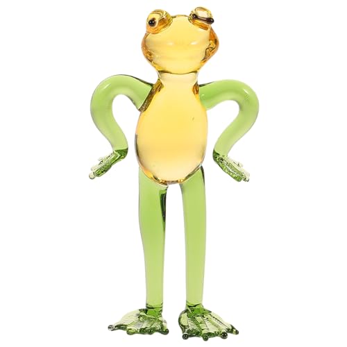 MAGICLULU Frosch-kristall-Ornament Gartenschmuck Fee Realistische Froschfigur Desktop-Statue Tiere Garten Froschstatue Mini-frösche Plüsch Puppe Frosch Zeug Weißer Kristall von MAGICLULU