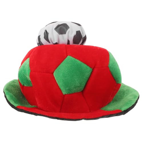 MAGICLULU Fußball-Partyhüte Plüsch-Fußballhut Fußball-Kostümhut 2024 Cheerleading-Weltfußballspiel-Feierhut Sportkappe Kopfschmuck Portugiesische Flagge von MAGICLULU