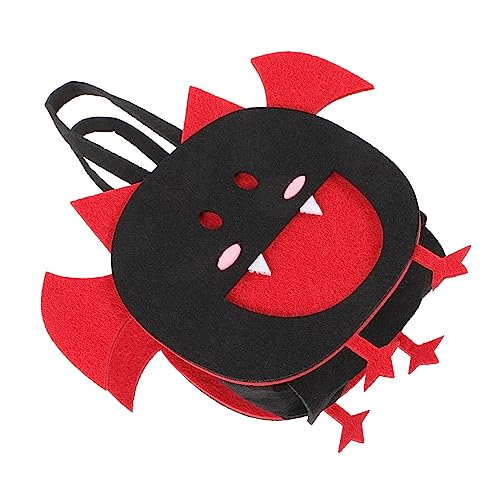 MAGICLULU Halloween Candy Bag aus Filz Wiederverwendbare Süßigkeitentasche mit Niedlichem Fledermaus Bunte Party Goodie Tasche für Robust und Geräumig für Halloween Süßigkeiten und von MAGICLULU