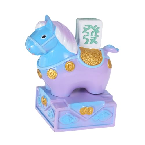 MAGICLULU Harz Pferdefigur Stempel Für Pferde Statue Chinesische Neujahr Dekoration Kleine Pferdeskulptur Schreibtischdekor Tierkreiszeichen Pferdeornament Pferdefigur von MAGICLULU