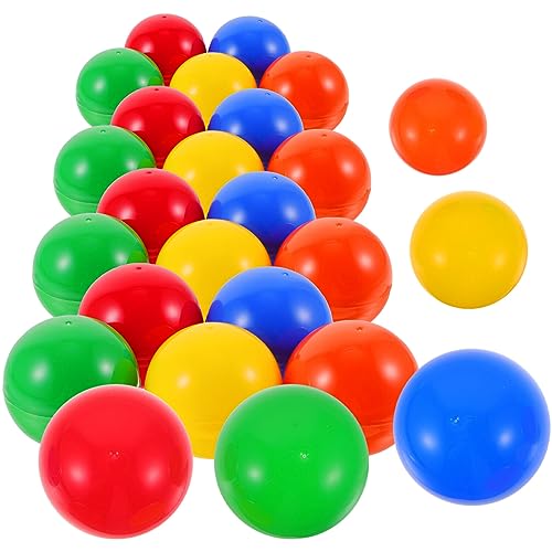 MAGICLULU Hohlkugeln aus Kunststoff, 40 mm, Lotteriebälle, Hohle Bingo-Bälle aus Kunststoff für Spielparty, 25 Stück von MAGICLULU