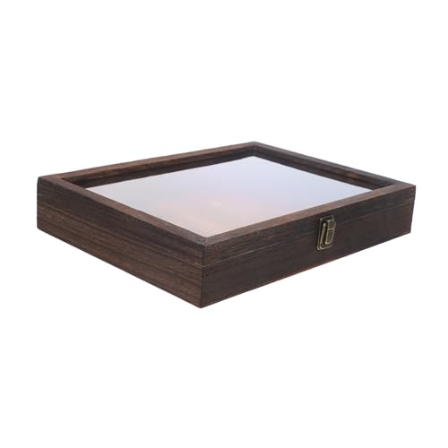 MAGICLULU Insekten schaukasten Holzrahmen mit Klarem Deckel Multifunktionale Mustervitrine für Schmetterlinge und Proben Tragbare Aufbewahrungsbox mit Hochwertigem Verschluss Geeignet zum von MAGICLULU