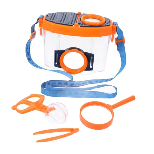 MAGICLULU Insektenbeobachtungsset Outdoor mit Lupe und Pinzette Insektenbox mit Praktischem Clip zum Sicheren Sammeln für Naturerkundung und Schulprojekte von MAGICLULU