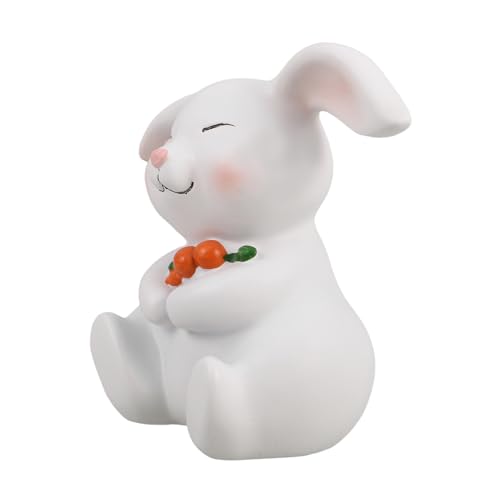 MAGICLULU Kaninchen-Verzierung Hasen Statue Cartoon Hase Niedlicher Hase Süße Hasenfiguren Hase Home Decor Kleines Gartenkaninchen- Frühlings-Kaninchen-Dekoration süße Figuren Harz Weiß MAGICLULU Kaninchen-Verzierung Hasen Statue Cartoon Hase Niedlicher Hase Süße Hasenfiguren Hase Home Decor Kleines Gartenkaninchen- Frühlings-Kaninchen-Dekoration süße Figuren Harz Weiß von MAGICLULU