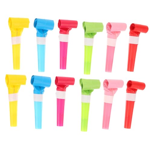 MAGICLULU Kinderpfeifen Soliden Farben Plastikgeräuschmacher Für Partys Und Spiele Perfekte Mitgebsel Für Kindergeburtstage Farben Zufällig von MAGICLULU