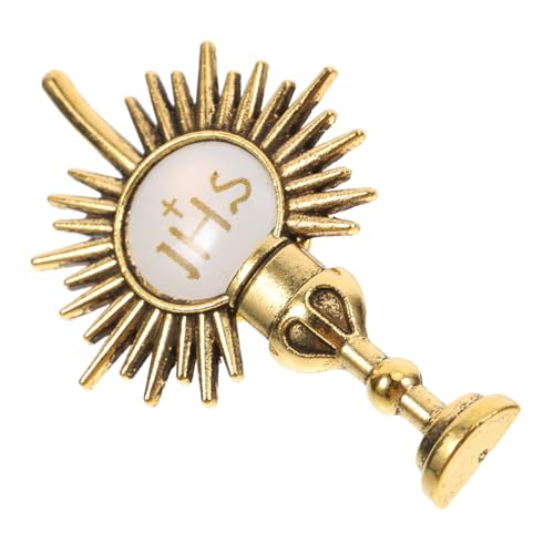 MAGICLULU Kreuz Brosche Religiöses JHS Brosche Religiöse Kirchen Accessoire Christliche Brosche Erstkommunion-Anstecknadel Schmuck zur Erstkommunion Zinklegierung Golden MAGICLULU Kreuz Brosche Religiöses JHS Brosche Religiöse Kirchen Accessoire Christliche Brosche Erstkommunion-Anstecknadel Schmuck zur Erstkommunion Zinklegierung Golden von MAGICLULU