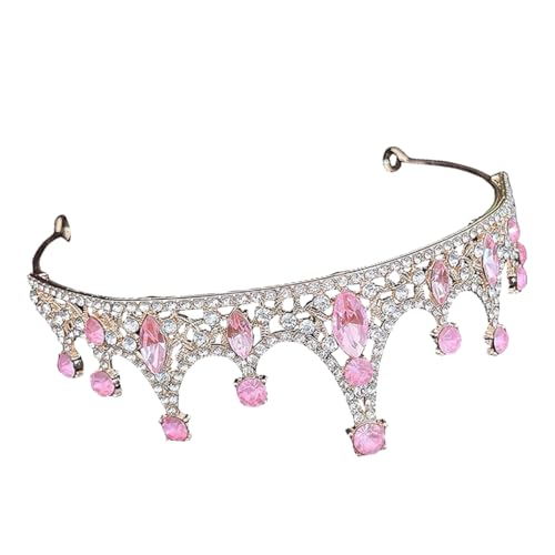 MAGICLULU Kronen Stirnband Mit Kristallen Für Kleine Mädchen Glitzernde Haaraccessoires Für Geburtstagsfeiern Kostümpartys Und Fotoshootings Roségold von MAGICLULU