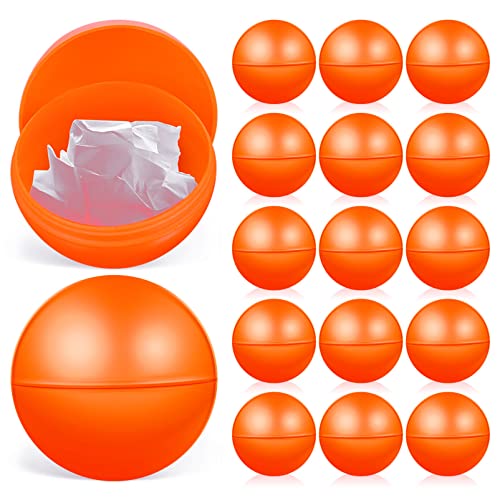 MAGICLULU Kugeln Hohle Gewinnspielkugeln Bingokugeln Hohle Lottokugeln Kunststoffhohlkugeln Rund Orange 25St von MAGICLULU