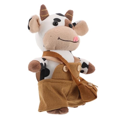MAGICLULU Kuscheltier Kuh Plüschfigur Niedliches Cartoon Design für Dekoration Detailreiche Verarbeitung Perfekter Reisebegleiter für Mehr Spaß Unterwegs als von MAGICLULU