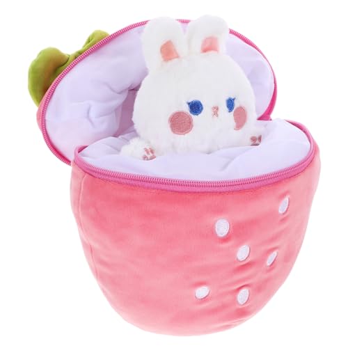MAGICLULU Kuscheltiere Kaninchen Plüschspielzeug Erdbeer Hase Niedliches Plüschtier für Spielkamerad für Kreative Dekoration für Zuhause Geschenkidee für Ostern und Geburtstage MAGICLULU Kuscheltiere Kaninchen Plüschspielzeug Erdbeer Hase Niedliches Plüschtier für Spielkamerad für Kreative Dekoration für Zuhause Geschenkidee für Ostern und Geburtstage von MAGICLULU