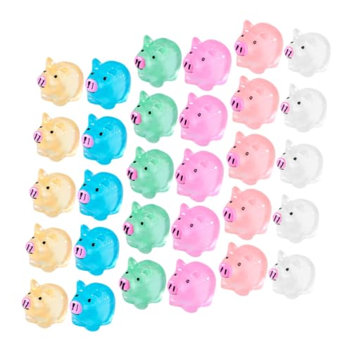 MAGICLULU Miniatur-schweinefiguren 30-teiliges Harz- -Set Nachtdekor Schweine-Ornament Kleintierhandwerk Für Die Inneneinrichtung von MAGICLULU