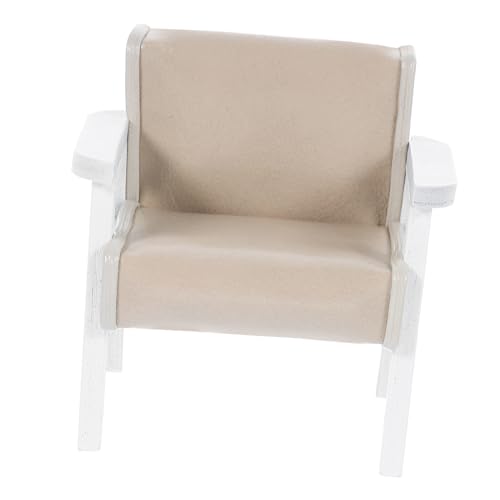 MAGICLULU Maßstab Grauer PU Ledersessel mit Stabilem Holzrahmen Detailreiche Mini Couch für Puppenhaus Dekoration und Sammlerstücke MAGICLULU Maßstab Grauer PU Ledersessel mit Stabilem Holzrahmen Detailreiche Mini Couch für Puppenhaus Dekoration und Sammlerstücke von MAGICLULU