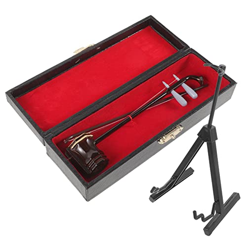 MAGICLULU Miniatur Erhu Modell aus Holz Traditionelles Instrument für Kinderzimmer mit Box und Ständer Perfektes für Musikliebhaber zu Besonderen Anlässen MAGICLULU Miniatur Erhu Modell aus Holz Traditionelles Instrument für Kinderzimmer mit Box und Ständer Perfektes für Musikliebhaber zu Besonderen Anlässen von MAGICLULU