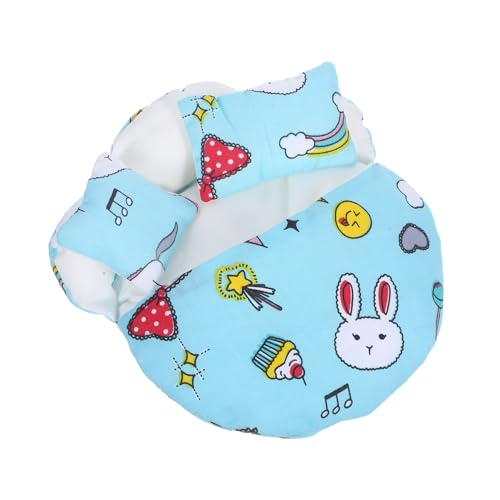 MAGICLULU Miniatur Puppen Schlafsack aus Weichem Stoff mit Kissen Kuscheliges Teiliges Mini Dollhouse Schlafzimmer für Bjd Puppen Langlebiges Puppenmöbel Zubehör von MAGICLULU