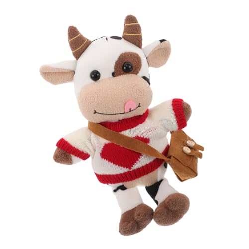 MAGICLULU Niedliches Kuh Kuscheltier Weiches Plüsch Rote Cartoon Tier Auto und Wohnmobil Dekoration Flauschiger Stofftier Anhänger für Mädchen MAGICLULU Niedliches Kuh Kuscheltier Weiches Plüsch Rote Cartoon Tier Auto und Wohnmobil Dekoration Flauschiger Stofftier Anhänger für Mädchen von MAGICLULU