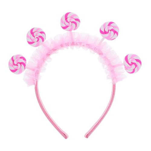 MAGICLULU Niedliches Lutscher Stirnband für Mädchen Weiches Cartoon Haarband mit Freizeitpark Komfortabel und Haarschonend für Party Fotoshooting und Alltagsmode von MAGICLULU