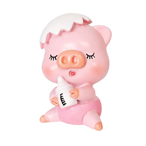 MAGICLULU Niedliches Schwein Tortendeko Resin Figur Kuchen Dekoration Geburtstagskuchen Ornament für Backen und Party Vielseitiger Dekoartikel für Zuhause Schreibtisch und Geschenkideen von MAGICLULU